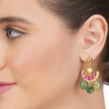 Anokhi  Red Kundan Crescent Necklace Set