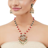 Gold Plated Poorak Kundan Necklace Set