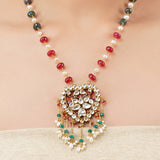 Gold Plated Poorak Kundan Necklace Set