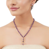 Gold Plated Poorak Amethyst Necklace Set
