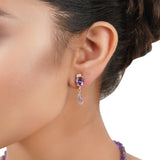 Gold Plated Poorak Amethyst Necklace Set