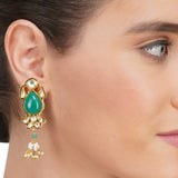 Anokhi  Kundan Green Onyx Necklace Set