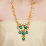 Anokhi  Kundan Green Onyx Necklace Set