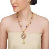 Anokhi  Kundan Amethyst Fluorite Necklace Set