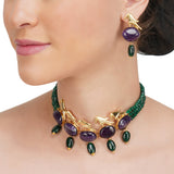 Anokhi  Bird Amethyst Necklace Set