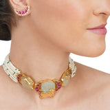 Anokhi  Kundan Aventurine Choker Set