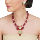 Anokhi  Zircon Kundan Necklace Set