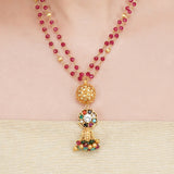 Anokhi  Navarattan Zircon Garnet Necklace Set