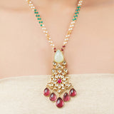 Gold Plated Poorak Kundan Necklace Set