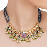 Anokhi  Kundan Enamel Fish Necklace Set
