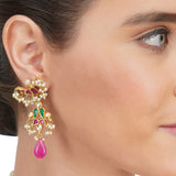 Anokhi  Kundan Crescent Pearl Necklace Set