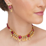 Anokhi  Kundan Ruby Choker Set