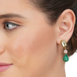 Anokhi  Green Onyx Kundan Rose Quartz Choker Set