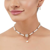 Gold Plated Poorak Zircon Necklace Set