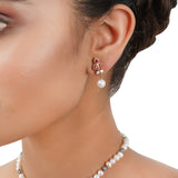 Gold Plated Poorak Zircon Necklace Set