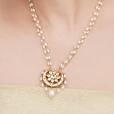 Anokhi  Kundan Crescent Pearl Necklace Set