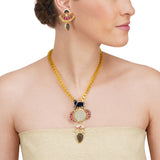 Anokhi  Kundan Aventurine Necklace Set