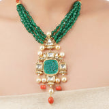 Gold Plated Poorak Kundan Heritage Necklace Set