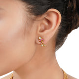 Gold Plated Poorak Kundan Folklore Necklace Set