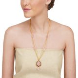 Anokhi  Kundan Rose Quartz Necklace