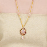 Anokhi  Kundan Rose Quartz Necklace