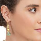 Dor Gold Plated Fluorite Pearl  Double Strand Set