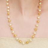 Dor Gold Plated Pearl & Gold Bead String Set