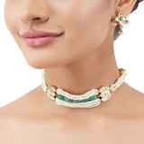 Gold Plated Poorak Kundan Choker Set
