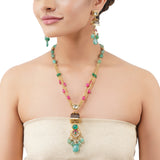 Gold Plated Poorak Kundan Heritage Necklace Set