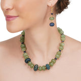 Dor Gold Plated Melon Aventurine Carved String Set