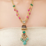 Gold Plated Poorak Kundan Heritage Necklace Set