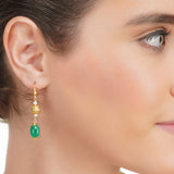 Dor Gold Plated Chain Green Onyx & Tourmaline String Set