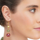 Dor Silver Plated Chrysophase & Ruby Jade  Strand Set