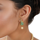 Gold Plated Poorak Zircon Necklace Set