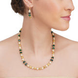 Dor Gold Plated  Green Onyx Pearl String Set