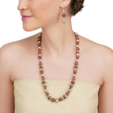 Dor Silver Plated Pink Jade String Set