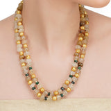 Dor Gold Plated Rose Quartz Double Strand String Set