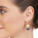 Dor Gold Plated Lapiz Pearl Strand Set