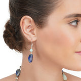 Dor Silver Plated Lapiz Chrysophase Double Strand Set