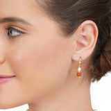Dor Gold Plated Rudraksh Pearl Strand Set