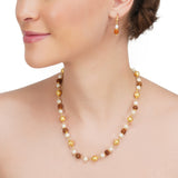 Dor Gold Plated Rudraksh Pearl Strand Set