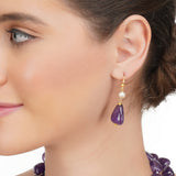 Dor Gold Plated Amethyst Double Strand Set