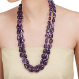 Dor Gold Plated Amethyst Double Strand Set