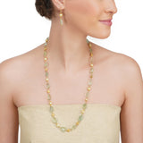 Dor Gold Plated Fluorite Pearl Strand Set