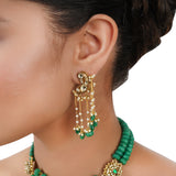 Gold Plated Poorak Kundan Folklore Necklace Set