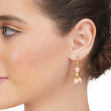 Dor Gold Plated Pink Coral Rose Bud Beads String Set
