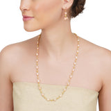 Dor Gold Plated Pink Coral Rose Bud Beads String Set