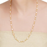 Dor Gold Plated Pink Coral Rose Bud Beads String Set