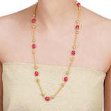 Dor Gold Plated Ruby Jade String Set