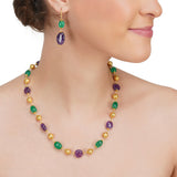 Dor Gold Plated Amethyst & Green Onyx String Set